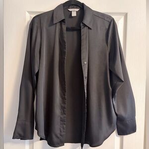 H&M Satin Black Shirt
